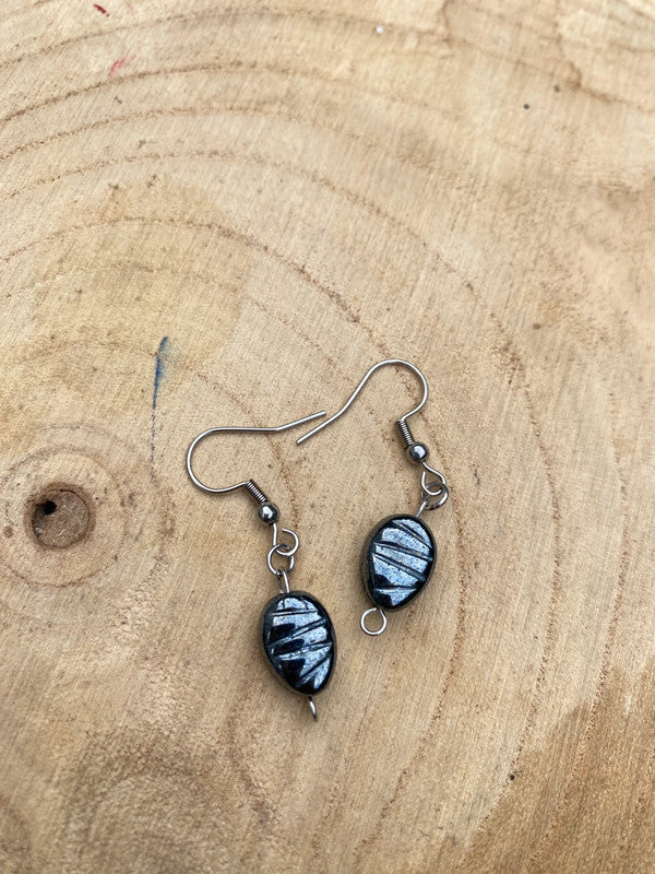 Náušnice - Krásné šperky z magnetitu a komponentů z chirurgické oceli.