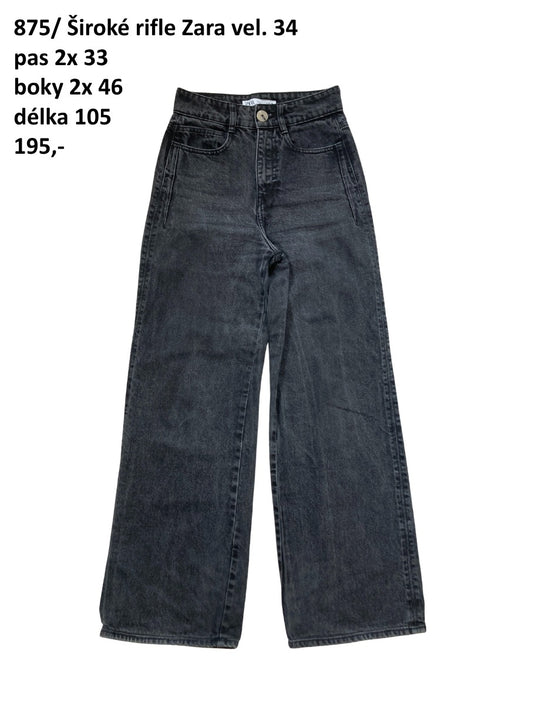 Široké rifle Zara vel. 34