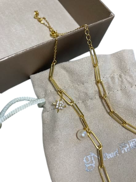 Krásné dárkové balení náhrdelníku značky GN Pearl - Stříbro