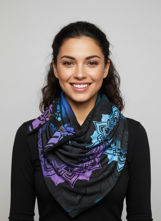 Handmade šátkošála - mandala