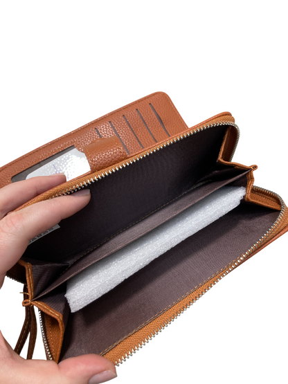 Dámská  peněženka s organizérem - hnědá