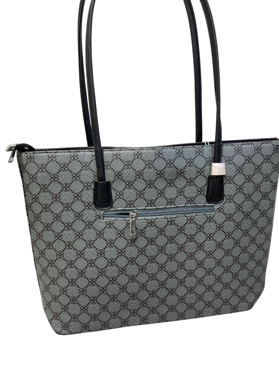 Dámská kabelka Tote s monogramovým vzorem - šedá