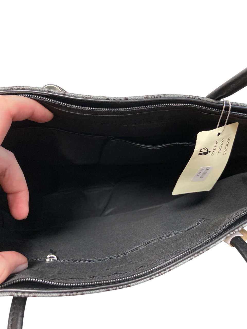 Dámská kabelka Tote s monogramovým vzorem - šedá