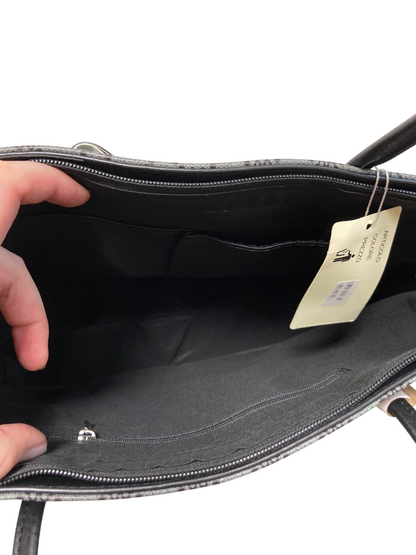 Dámská kabelka Tote s monogramovým vzorem - šedá