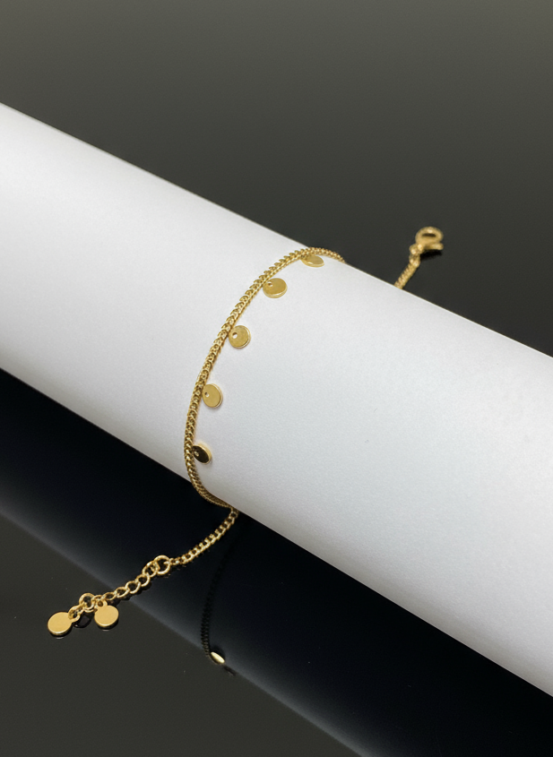 Náramek z chirurgické oceli - zlatá barva